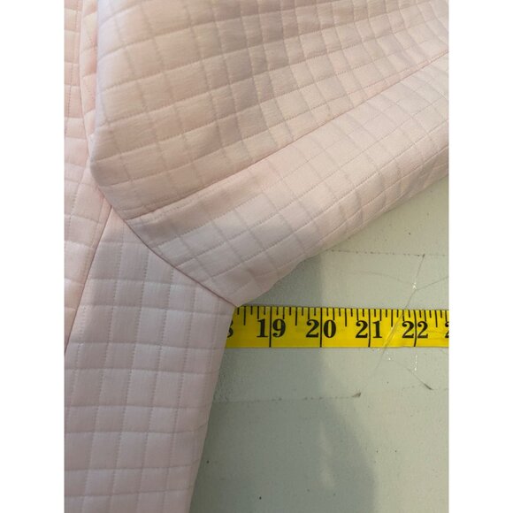 Petite Sophisticate Blazer Jacket Quilted Pink Zip Closure & Collar Small - Picture 8 of 11